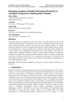 Emerging Insights of Health Informatics Research: A Literature Analysis for Outlining New Themes