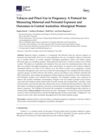 Tobacco and Pituri Use in Pregnancy: A Protocol for Measuring Maternal and Perinatal Exposure and Outcomes in Central Australian Aboriginal Women