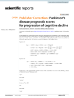 Parkinson’s disease prognostic scores for progression of cognitive decline