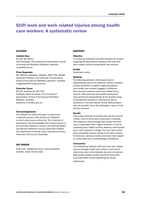 Shift work and work related injuries among health care workers: A systematic review