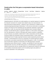 Construction the first gene co-expression-based interactome in cattle