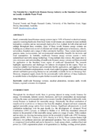 The potential for a small-scale biomass energy industry on the sunshine coast based on locally-available waste wood