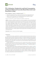 Use, utilization, productivity and fuel consumption of purpose-built and excavator-based harvesters and processors in Italy