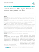 A systematic review of the impact of stigma and nihilism on lung cancer outcomes