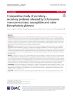Comparative study of excretory-secretory proteins released by Schistosoma mansoni-resistant, susceptible and naive Biomphalaria glabrata
