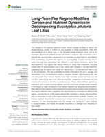 Long-Term Fire Regime Modifies Carbon and Nutrient Dynamics in Decomposing Eucalyptus pilularis Leaf Litter