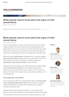 What parents need to know about the signs of child sexual abuse