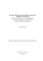 The role of design in the development of museum exhibitions in Australia