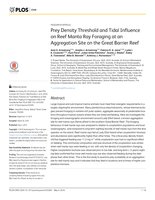 Prey Density Threshold and Tidal Influence on Reef Manta Ray Foraging at an Aggregation Site on the Great Barrier Reef