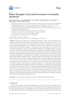Water: Drought, Crisis and Governance in Australia and Brazil