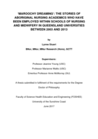 'Maroochy Dreaming': The Stories of Aboriginal Nursing Academics Who Have Been Employed Within Schools of Nursing and Midwifery in Queensland Universities Between 2003 and 2013
