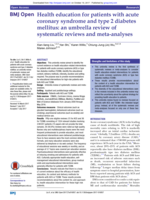 Health Education for Patients with Acute Coronary Syndrome and Type 2 Diabetes Mellitus: An Umbrella Review of Systematic Reviews and Meta-Analyses