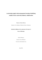 Accelerating supply chain management learning: identifying enablers from a university-industry collaboration