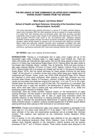 The Influence of Side Dominance on Upper Body Kinematics During Rugby Passes from the Ground