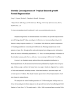 Genetic consequences of tropical second-growth forest regeneration