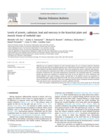 Levels of arsenic, cadmium, lead and mercury in the branchial plate and muscle tissue of mobulid rays