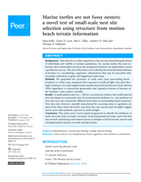 Marine turtles are not fussy nesters: a novel test of small-scale nest site selection using structure from motion beach terrain information