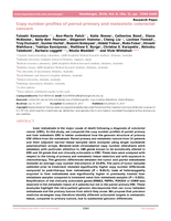 Copy number profiles of paired primary and metastatic colorectal cancers