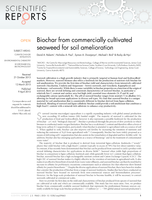 Biochar from commercially cultivated seaweed for soil amelioration
