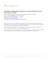 Morphometric Relationships and Shell Form of Cultured Winged Pearl Oysters (Pteria penguin) in Tonga