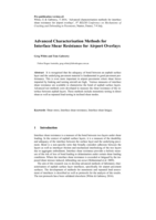 Advanced Characterisation Methods for Interface Shear Resistance for Airport Overlays