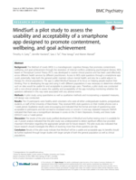 MindSurf: a pilot study to assess the usability and acceptability of a smartphone app designed to promote contentment, wellbeing, and goal achievement