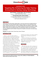 Targeting Rio: Enhancing the Daily Training Environment in Archery using Technology