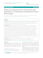 Efficacy of acupuncture for chronic knee pain: protocol for a randomised controlled trial using a Zelen design