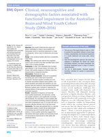 Clinical, neurocognitive, and demographic factors associated with functional impairment in the Australian Brain and Mind Youth Cohort Study (2008-2016)