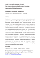 Social work as revolutionary praxis? The contribution to critical practice of Cornelius Castoriadis’s political philosophy