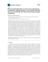 Measuring Peripherality as a Proxy for Autonomous Community Coping Capacity: A Case Study from Bua Province, Fiji Islands, for Improving Climate Change Adaptation