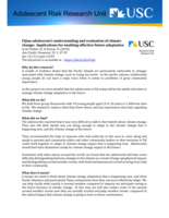 Fijian adolescents’ understanding and evaluation of climate change: Implications for enabling effective future adaptation