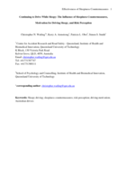 Continuing to drive while sleepy : the influence of sleepiness countermeasures, motivation for driving sleepy, and risk perception