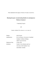 Housing the past: reconstructing identity in contemporary 'fictions of memory'
