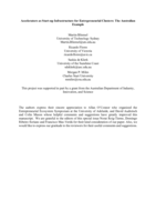 Accelerators as start-up infrastructure for entrepreneurial clusters