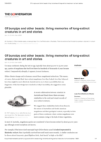 Of bunyips and other beasts: living memories of long-extinct creatures in art and stories