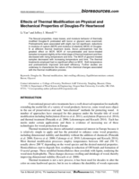 Effects of thermal modification on physical and mechanical properties of douglas-fir heartwood