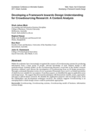 Developing a Framework towards Design Understanding for Crowdsourcing Research: A Content Analysis