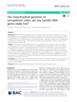 The mitochondrial genomes of sarcoptiform mites: are any transfer RNA genes really lost?