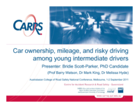 Car ownership, mileage, and risky driving among young intermediate drivers