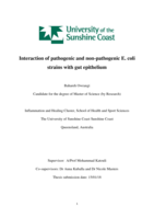 Interaction of pathogenic and non-pathogenic E. coli strains with gut epithelium