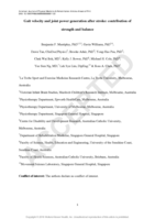 Gait velocity and joint power generation after stroke: contribution of strength and balance