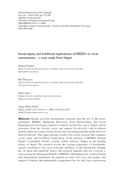Social equity and livelihood implications of REDD+ in rural communities - A case study from Nepal