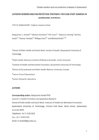 Outdoor workers and sun protection strategies: Two case study examples in Queensland, Australia