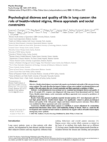 Psychological distress and quality of life in lung cancer: The role of health-related stigma, illness appraisals and social constraints