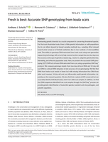 Fresh is best: Accurate SNP genotyping from koala scats