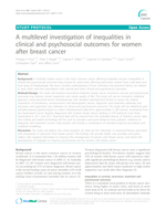 A multilevel investigation of inequalities in clinical and psychosocial outcomes for women after breast cancer