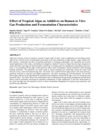 Effect of Tropical Algae as Additives on Rumen in Vitro Gas Production and Fermentation Characteristics