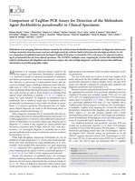 Comparison of TaqMan PCR assays for detection of the melioidosis agent Burkholderia pseudomallei in clinical specimens