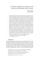 The relationship between entrepreneurial intensity and shareholder value creation